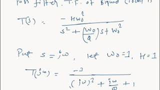 Frequency response of Biquad Circuit