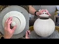531. Making a 6 Lb Roller Texture Moon Covered/Lidded Jar with Hsin-Chuen Lin 林新春 滾花紋圓形蓋罐製作示範