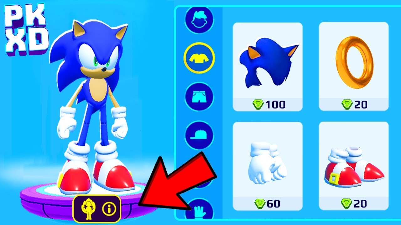 COMO VIRAR O SONIC COM PODERES NO PK XD