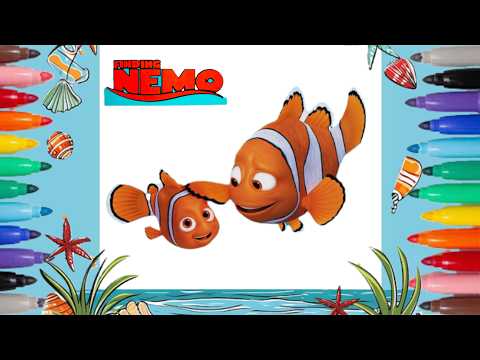 Nemo and Marlin Coloring Pages 🐡| Finding Nemo 🐟