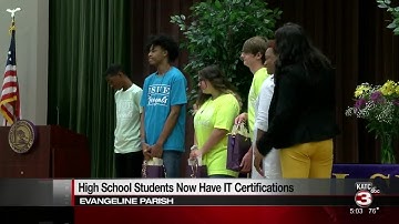 High school students complete IT course at LSU Eunice