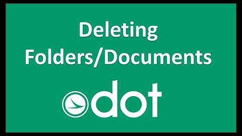 ProjectWise Basics: Delete Documents/Folders