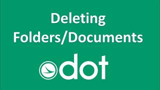 ProjectWise Basics: Delete Documents/Folders
