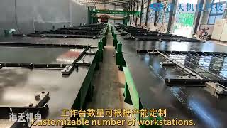 Pallet Circulation Production Line for Wall Panels, Hollow Core Slabs and Insulated Sandwich Panels