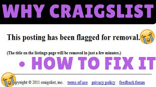 WHY Craigslist Flagged My Post