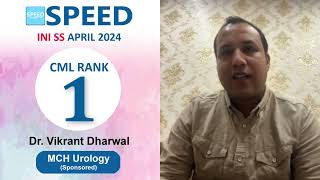 1st Rank CML, MCH Urology, INISS April 2024, Dr.Vikrant Dharwal., #iniss