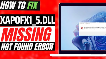 ✅✅✅How to Fix XAPOFX1_5.dll Missing from Computer/ Not Found  Error ❌Windows 10/11/7 💻32/64Bit