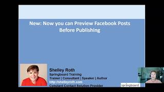 New: Preview Posts on Facebook Business Page