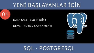 Yeni Başlayanlar İçin SQL-PostgreSQL 01: Temel Kavramlar, Database, SQL, DBMS, RDBMS