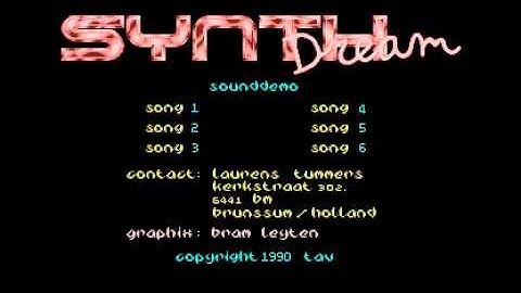 Synth Dream music demo for Atari ST