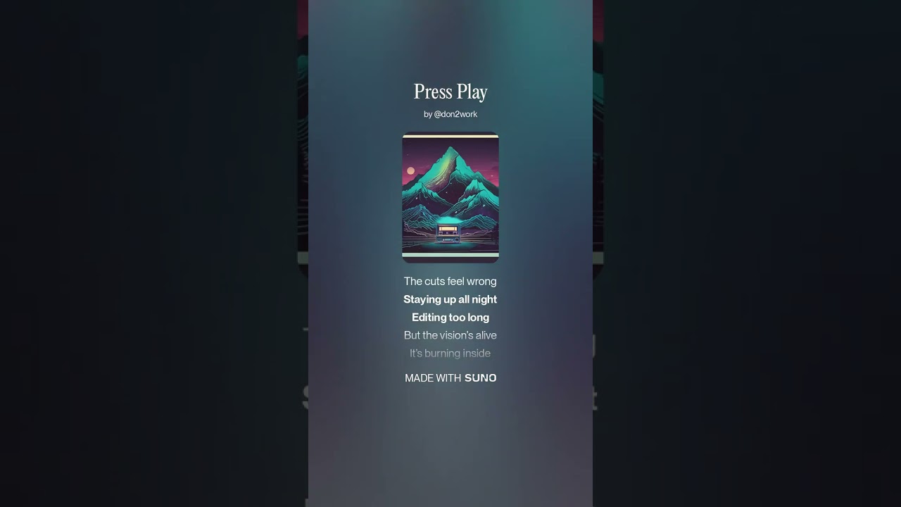 AI song called Press Play made using the Suno AI program.