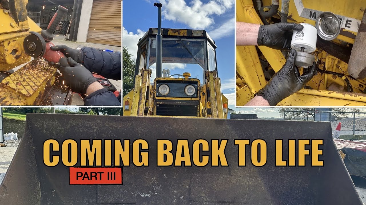 Я удивлён, что он вообще работает. Старый экскаватор Massey 50B получает ОЧЕНЬ необходимое внимание.