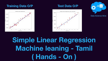 T16 - Simple Linear regression ( Hands - On ) in Tamil - Machine learning course free
