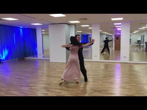 How to dance Viennese Crosses in Tango - Intermediate