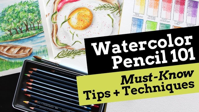 How to color with watercolor pencils and waterbrush - dagdrömmar