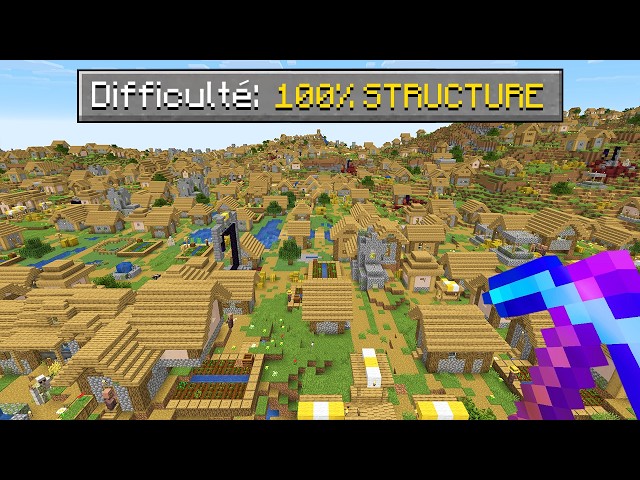 Finir Minecraft mais les STRUCTURES sont 100x PLUS GRANDES..