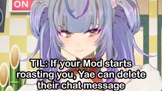 TIL: If your Mod starts roasting you, Yae can delete their chat message