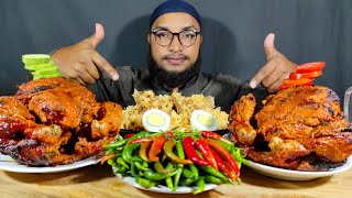 MUTTON BIRYANI WITH 4 KG FULL ROASTED CHICKEN /GRILLED CHICKEN EATING CHALLENGE, FOOD EATING VIDEOS