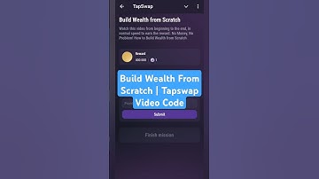 Build Wealth From Scratch | Tapswap Video Code