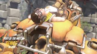 Sextuple kill via D.va's ultimate (No sound)