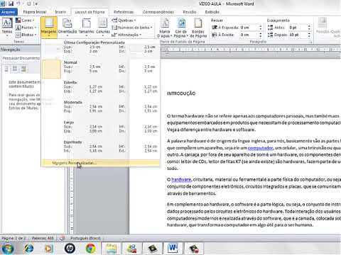 como colocar margens ABNT no word - YouTube