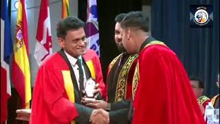 Dr Wazeer Latiff Receiving Award at AOG Campus Convocation Ceremony 2025