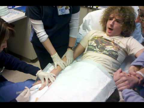 Getting a Rabies shot in the wound. - YouTube