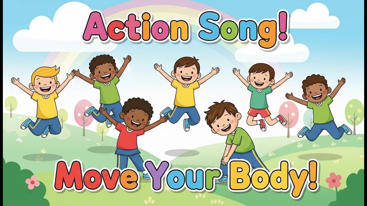 Move Your Body, Let’s Go! 🎉 | 1-Minute Action & Movement Song for Kids.