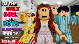 I’M THE ONLY GIRL IN ALL BOYS SLEEPOVER PARTY!!|| Roblox Brookhaven 🏡RP || CoxoSparkle2