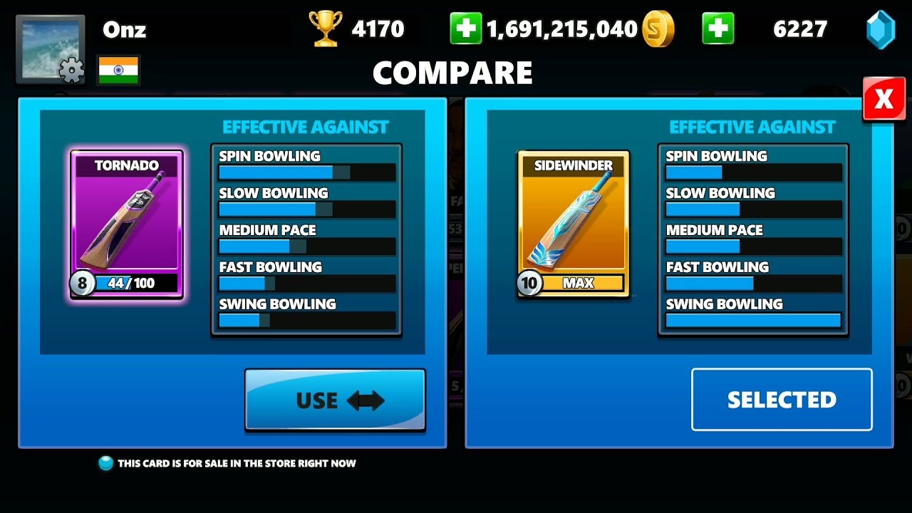 Choosing the right bat in Stick Cricket Live. YouTube