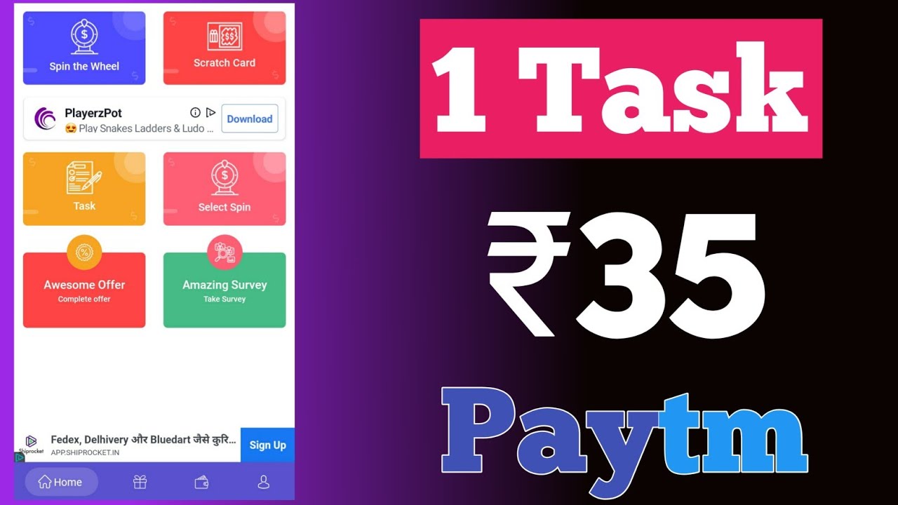 New task || earning app Instant || payment new || app of 2021.