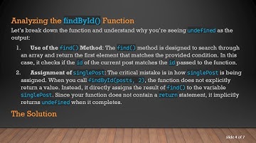 Understanding undefined: Why JavaScript’s find() Method May Not Work As Expected