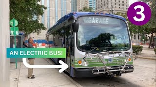 Riding Miami-Dade Transit Metrobus 3, Aventura Mall to Downtown Metrobus Terminal, 2022 Proterra ZX5