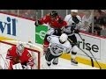 Marian Hossa Flattens Brown Behind The Net Marian Hossa Flattens Brown Behind The Net