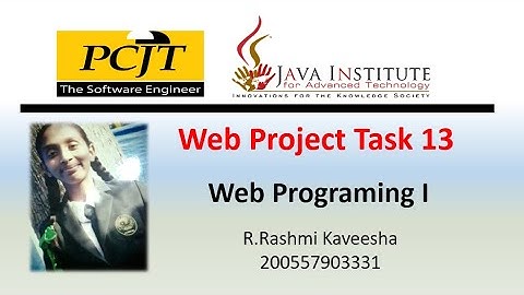 Java Institute  || Web Programing 1 || eShop Project Task 13