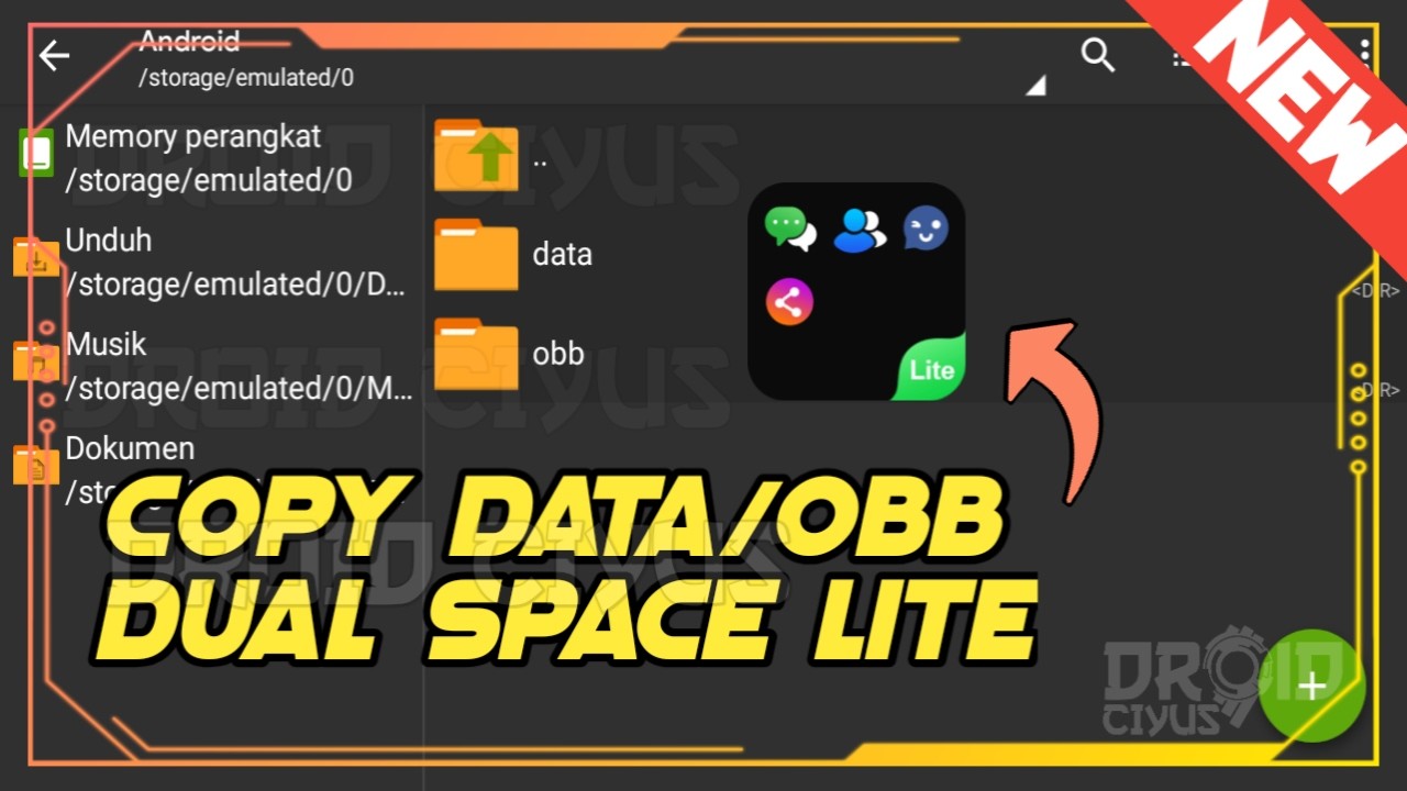 (New) Cara Copy Folder Data dan File OBB Game ke Dual Space Lite Terbaru! - Tutorial 🚀