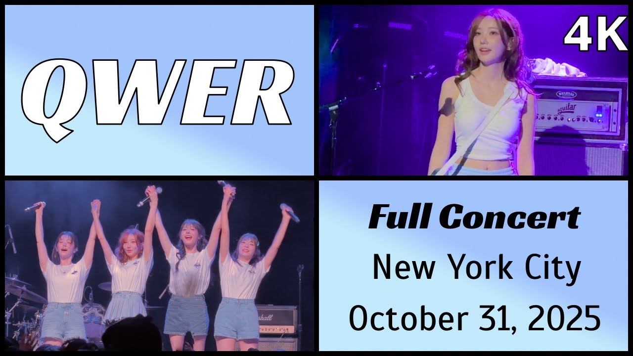 251031 큐더블유이알 QWER - Full concert (16 songs) live on Halloween @ Music Hall, NYC 4K Fancam