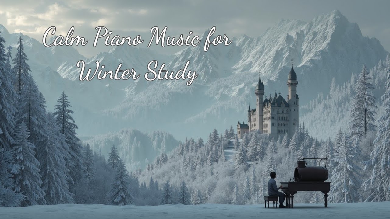 Спокойное пианино для зимней учебы и фокуса ~ Нежный фортепианный инструментал для релаксации ❄️
