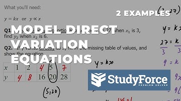 Direct Variation Word Problems (Part 1)