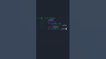 Object property getters and setters - 1 Minute Python Tutorial #shorts