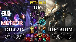 BLG Meteor Kha'Zix vs Hecarim Jungle - KR Patch 10.24