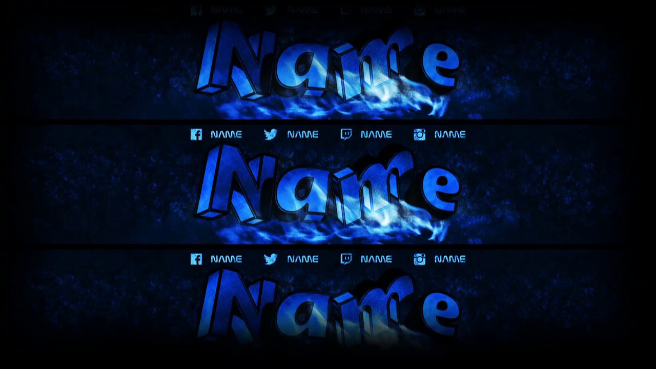 Sick Free Blue Banner Template (Photoshop+Cinema 4D)