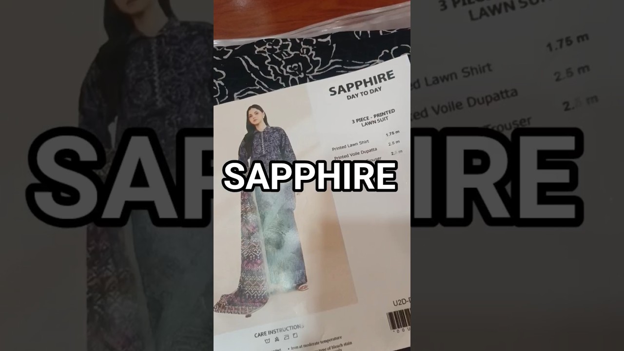SAPPHIREPrinted 3piece lawn by Zaman
