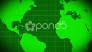 World Map Scanning Satellite Radar - Loop Profile