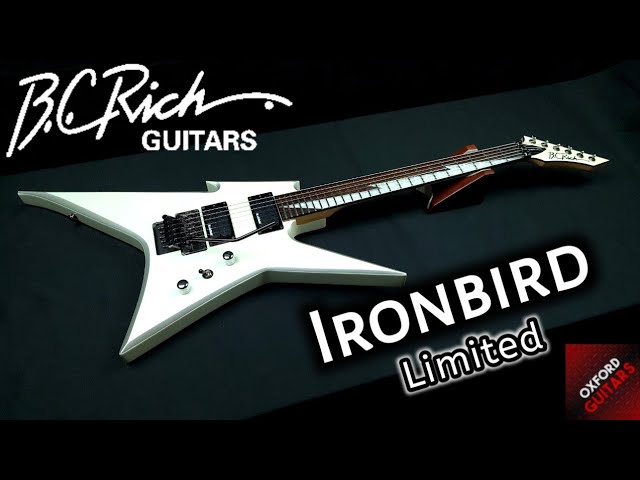 B.C. Rich Ironbird Limited 2008 Pearl White w/ Silver Bevels Korea Floyd  Rose guitar close up video
