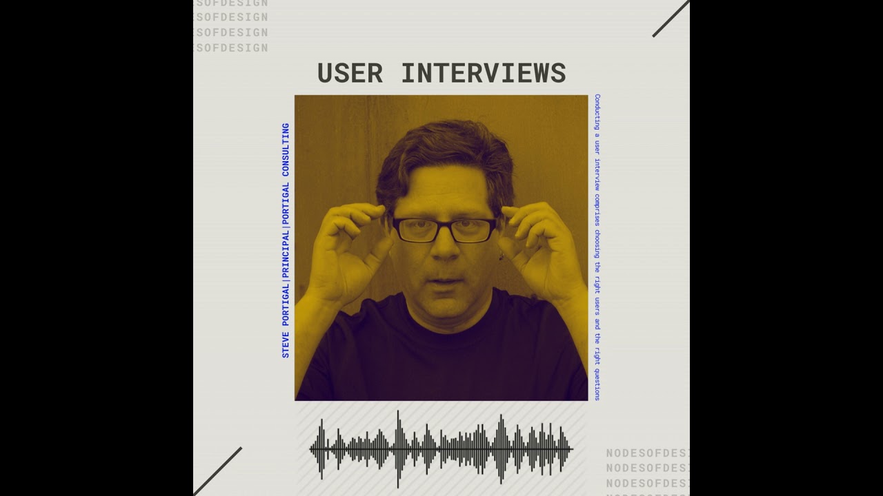 Nodes of Design#67: User Interviews by Steve Portigal