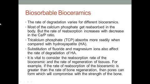 Biosorbable bioceramics