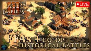 AOE 3: DE Live - Co-Op Historical Battles & Some Spicy FFAs !  (Week 43)