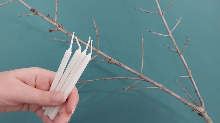 HOW TO MAKE Sakura Cherry Blossom with Dried Tree Branches and Candle❗️