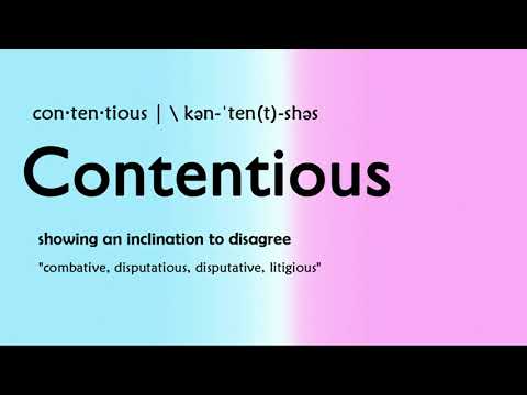 Video: Was bedeutet disputatious auf Englisch?